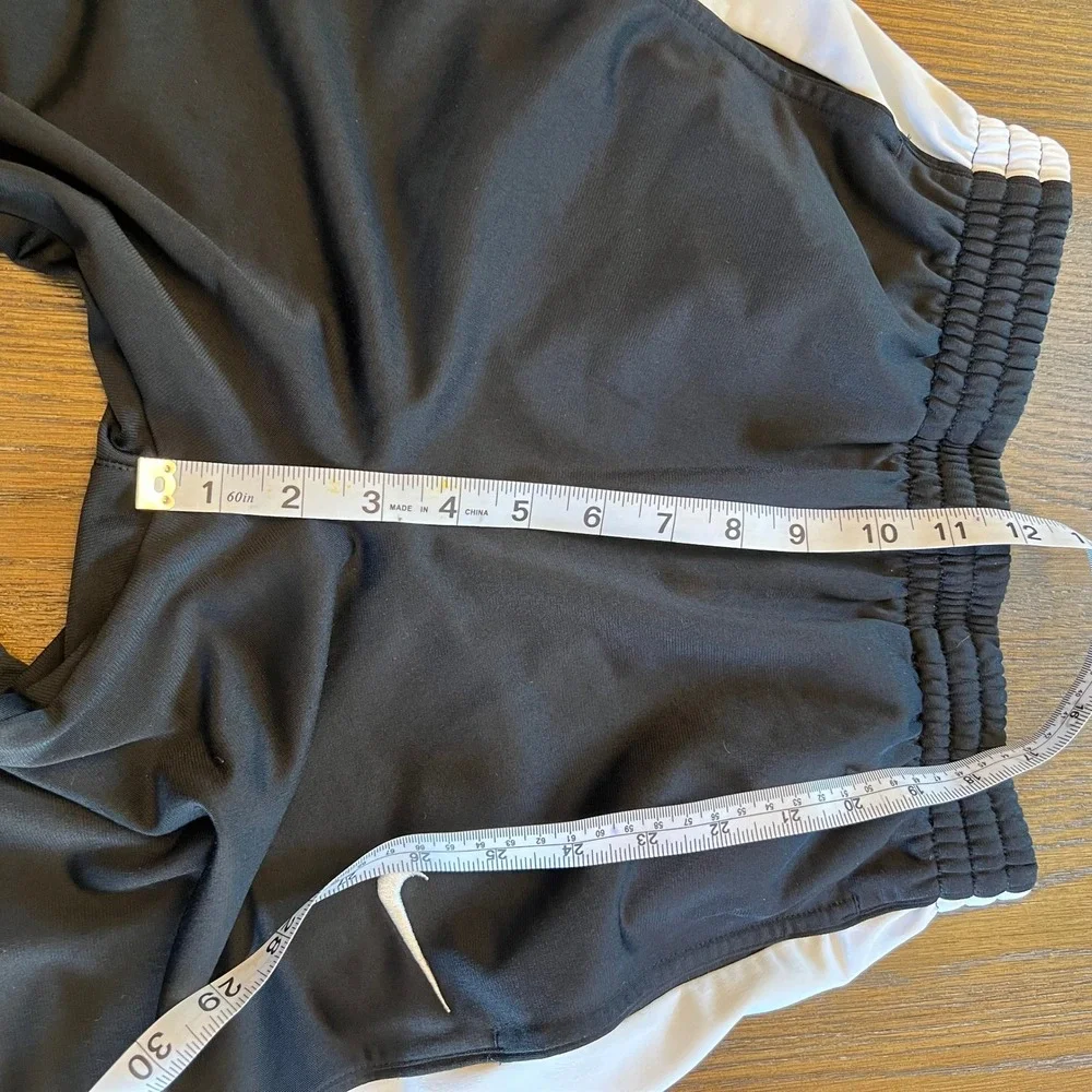 Nike Track Pants Polyester Black White Stripe Kids Large Sporty Athletic Large